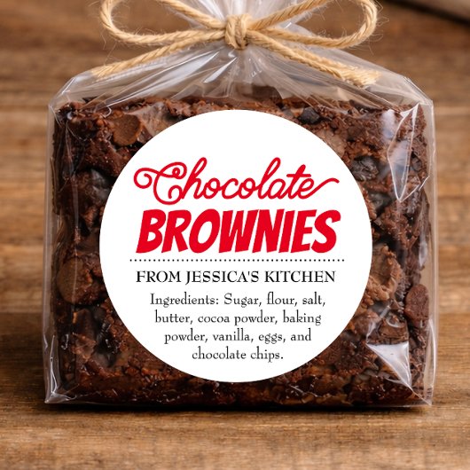 Brownies Op Maat Thuisgemaakt label CK009brrd