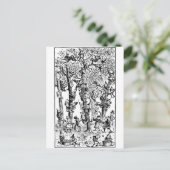 Brownies plukken appels in boomgaarden briefkaart (Staand voorkant)