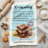 Brownies recept gepersonaliseerd theedoek