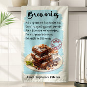 Brownies recept gepersonaliseerd theedoek
