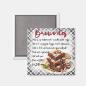 Brownies Recept Magneet (Voorkant / Achterkant)
