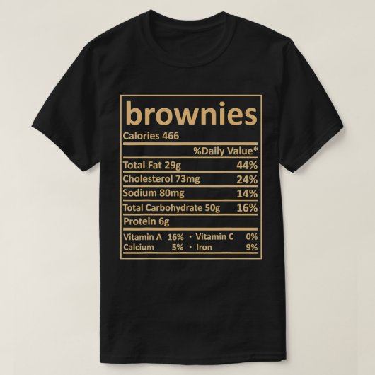Brownies Voeding Thanksgiving Kostuum Voedsel Feit T-shirt (Design voorkant)