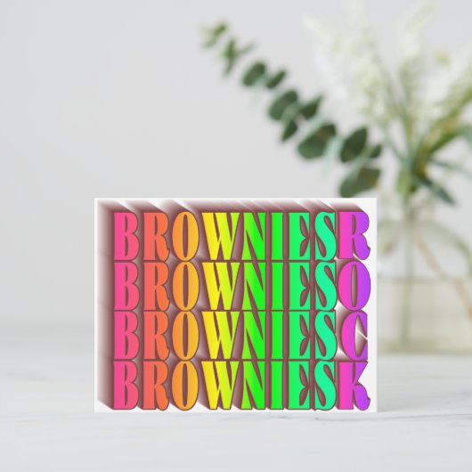 BROWNIESROCK BRIEFKAART (Staand voorkant)