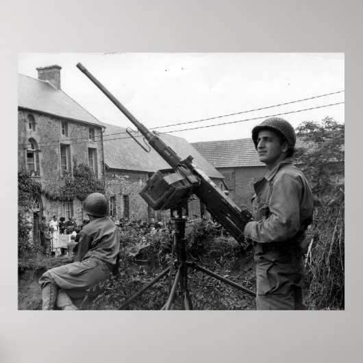 Browning 50 cal M2 Machine Pistool Wereldoorlog II Poster (Voorkant)