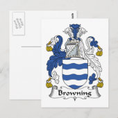 Browning Family Crest Briefkaart (Voorkant / Achterkant)