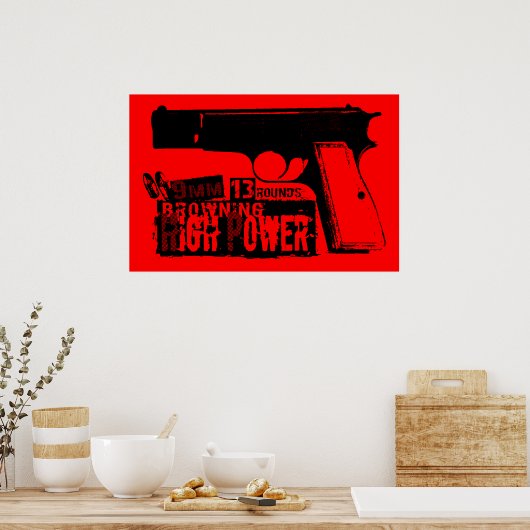 Browning Hi-Power Poster (Keuken)