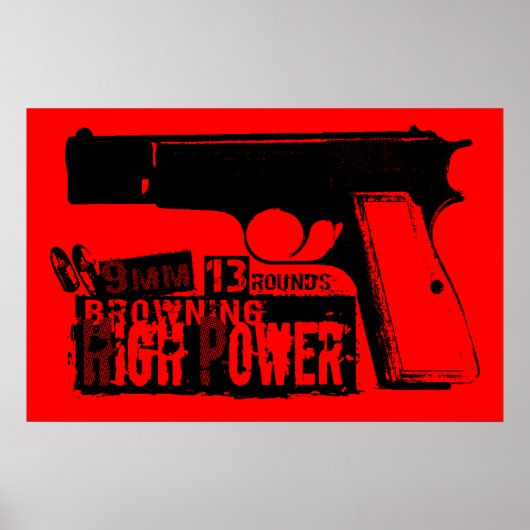 Browning Hi-Power Poster (Voorkant)