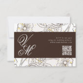 Browning On Love Wedding QR code RSVP kaart (Voorkant)