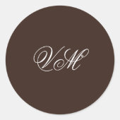 Browning op de liefde bruiloft ronde sticker (Voorkant)