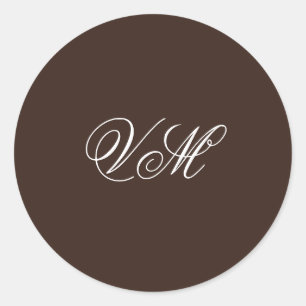 Browning op de liefde bruiloft ronde sticker
