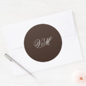 Browning op de liefde bruiloft ronde sticker (Envelop)