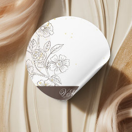 Browning op de liefde bruiloft ronde sticker