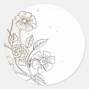 Browning op de liefde bruiloft ronde sticker