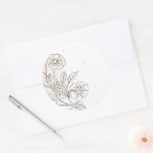 Browning op de liefde bruiloft ronde sticker (Envelop)