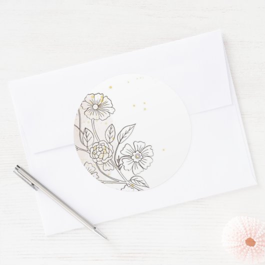 Browning op de liefde bruiloft ronde sticker (Envelop)