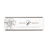 Browning op liefde trouwadres etiket (Voorkant)