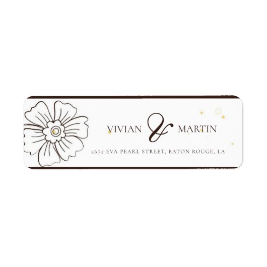 Browning op liefde trouwadres etiket (Voorkant)