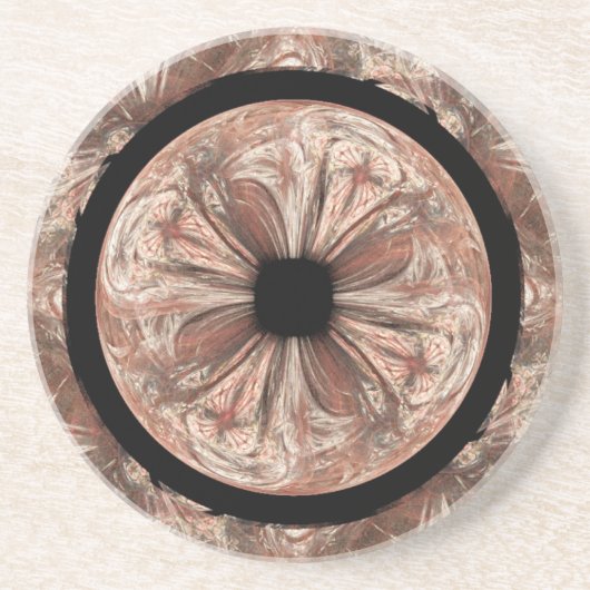 Brownish Abalone Bowls Abstract Zandsteen Onderzetter (Voorkant)