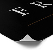 Brownish Freedom American Eagle Face Patriotic Poster (Hoek)