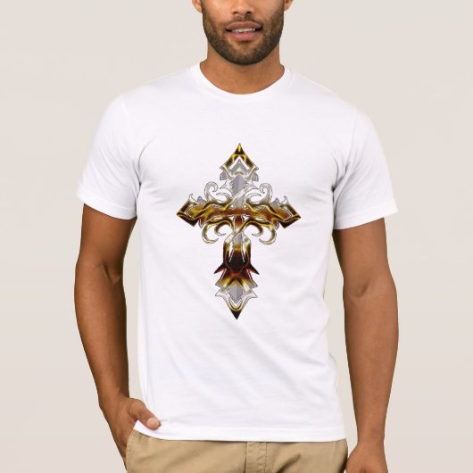 Brownish Medieval Cross T-shirt (Voorkant)