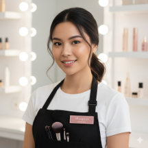 Brownish Pink Name Tag With Name & Job Title