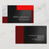 Brownish Red Grey Hair Style Makeup Artist Visitekaartje (Voorkant / Achterkant)