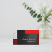 Brownish Red Grey Hair Style Makeup Artist Visitekaartje (Staand voorkant)