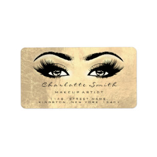 Browns Faux Gold Makeup Lashes Bridal Beauty RVP Etiket