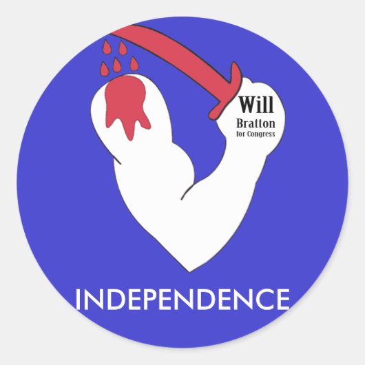 Brown's Independence, Will Bratton voor het Congre Ronde Sticker (Voorkant)