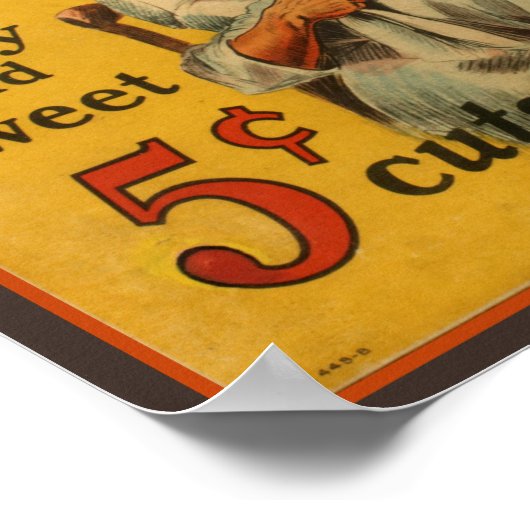 Brown's Mule kauwen Tabak Advertentie Poster (Hoek)