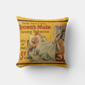 Brown's Mule Kauwen Tabak Rustiek Decor Kussen