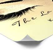 Browns naam Makeup Artist Beauty Studio Lashes Poster (Hoek)