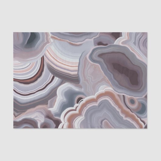 Browns neutrale Agate Stone Tissuepapier (Voorkant)