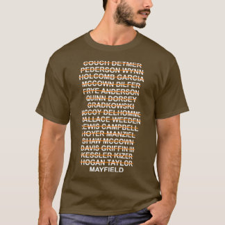 Browns Quarterback List Baker Mayfield 1999 T-shirt