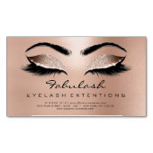 Browns Roos Gold Glitter Waxing Makeup Lashes Visitekaartje Magneet (Voorkant)