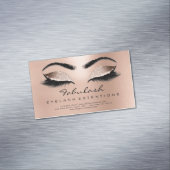Browns Roos Gold Glitter Waxing Makeup Lashes Visitekaartje Magneet (Voorbeeld)