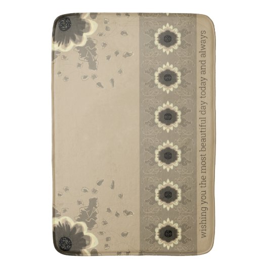 Browns Taupe en Beige Badmat (Voorkant Verticaal)
