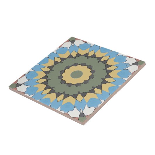 Browns van de oude Spaanse Tegel Tegeltje (Zijkant)