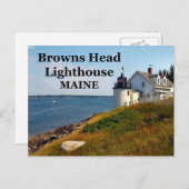 Browns vuurtoren, Maine Briefkaart (Voorkant / Achterkant)