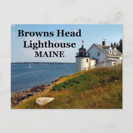 Browns vuurtoren, Maine Briefkaart (Voorkant)