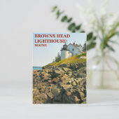 Browns vuurtoren, Maine Briefkaart (Staand voorkant)
