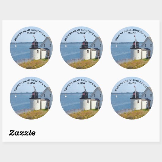 Browns vuurtoren Maine Grote Stickers (Vel)