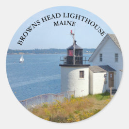 Browns vuurtoren Maine Grote Stickers