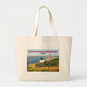 Browns vuurtoren, Maine Jumbo Canvas tas