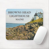 Browns vuurtoren, Maine Mousepad Muismat (Met muis)