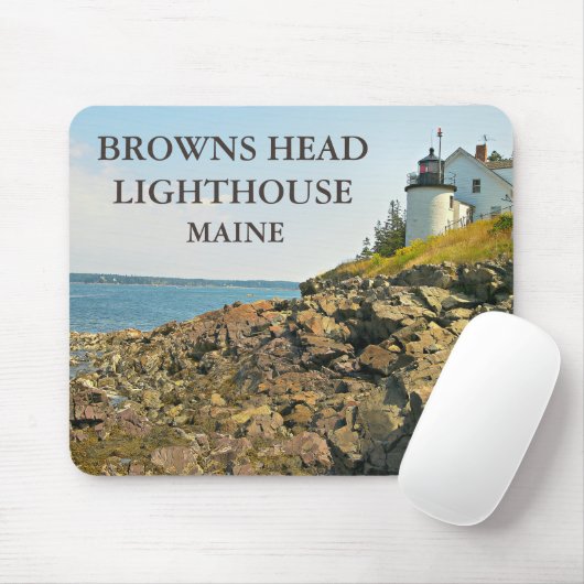 Browns vuurtoren, Maine Mousepad Muismat (Met muis)