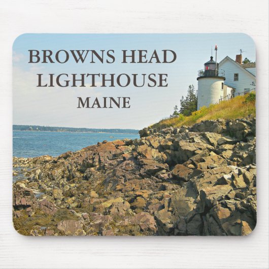 Browns vuurtoren, Maine Mousepad Muismat (Voorkant)