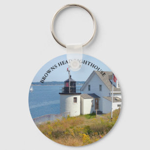 Browns vuurtoren, Maine Round Sleutelhanger