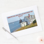 Browns vuurtoren, Maine Stickers (Envelop)