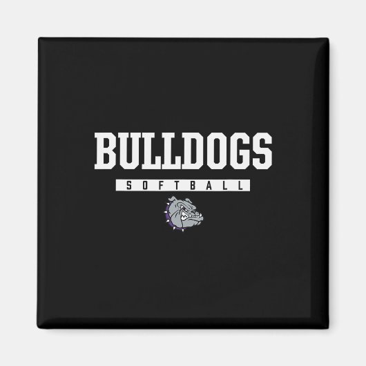 Brownsburg Bulldogs Logo Softll Hs  Magneet (Voorkant)